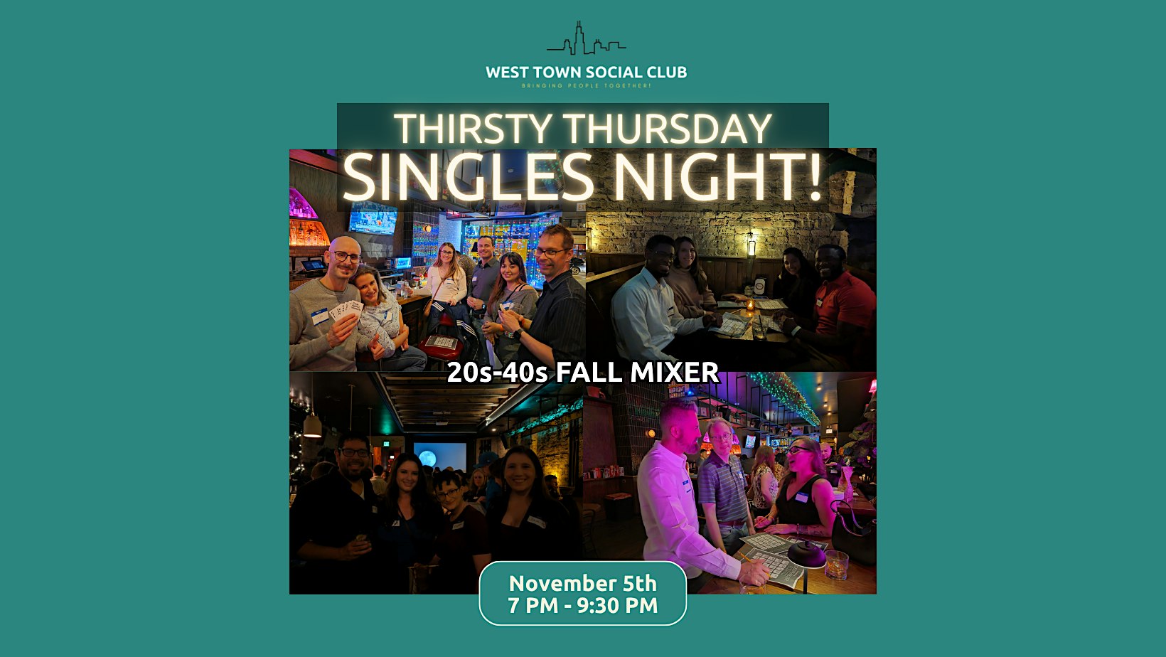 Thirsty Thursday Singles Night 20s-40s!
