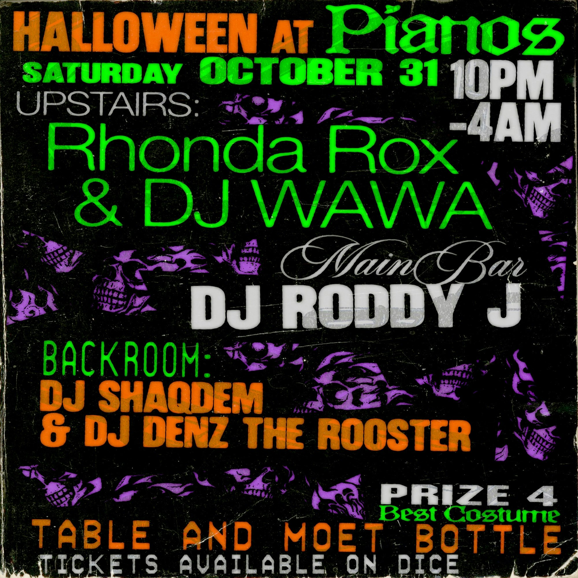HALLOWEEN AT PIANOS - DJS • COSTUME CONTEST + MORE!