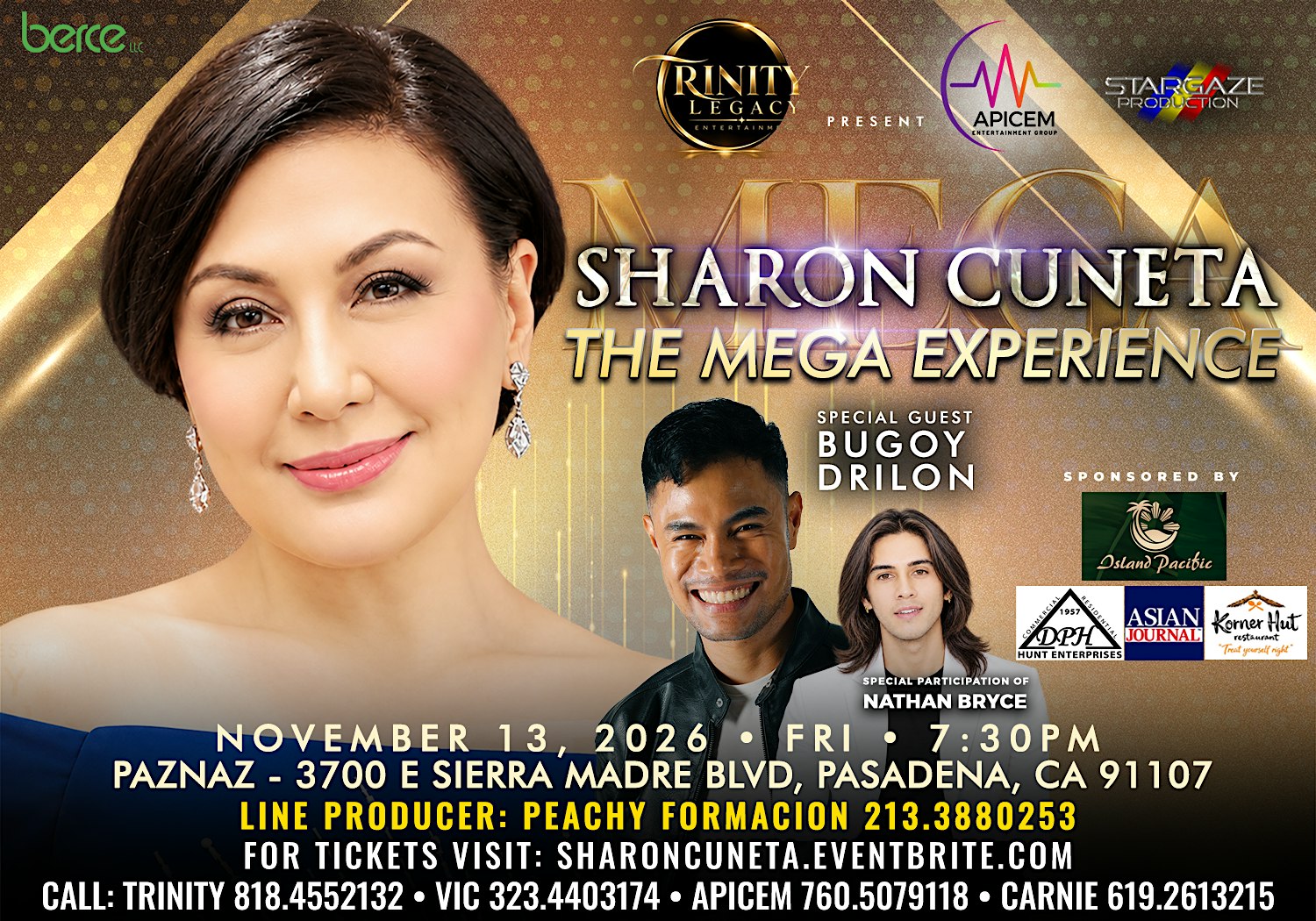 Sharon Cuneta live in Los Angeles, CA