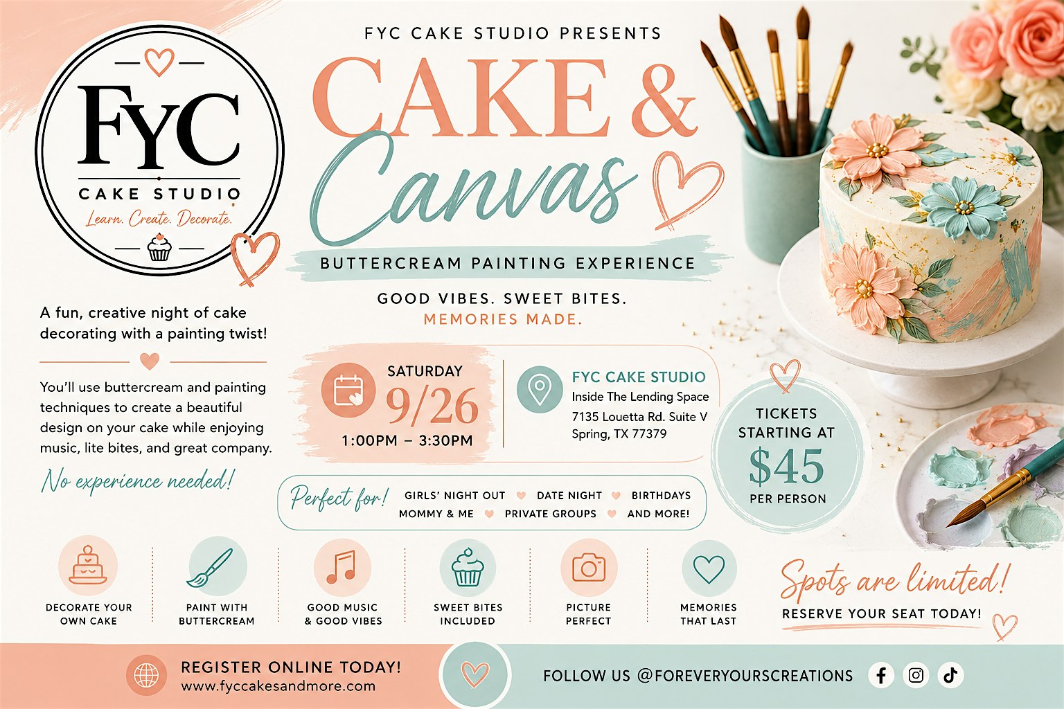Cake & Canvas :Buttercream Experience