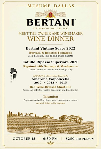 Bertani - Meet the Owner & Winemaker Wine Dinner