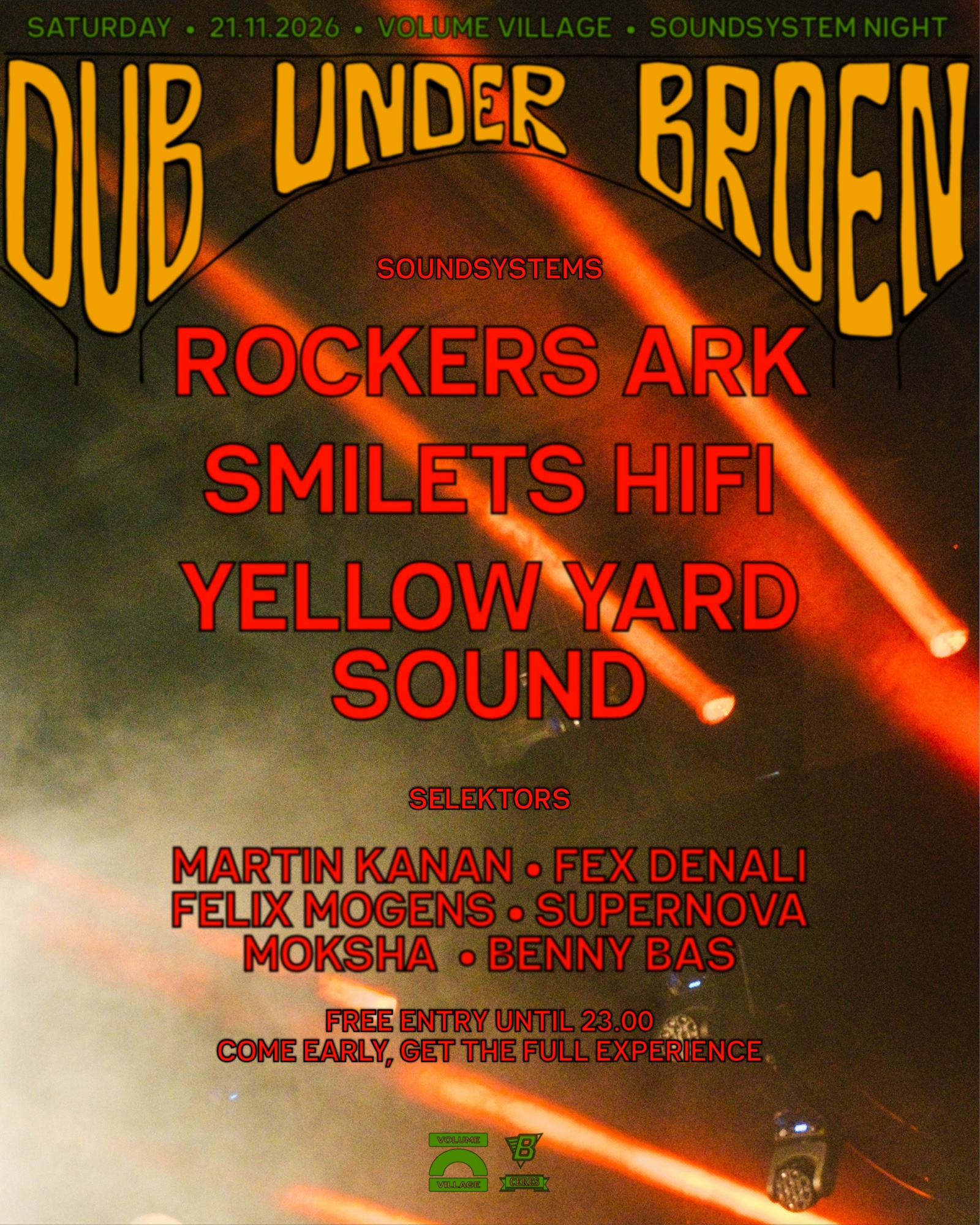 Dub Under Broen: Rockers Ark x Smilets Hifi x Yellow Yard Sound