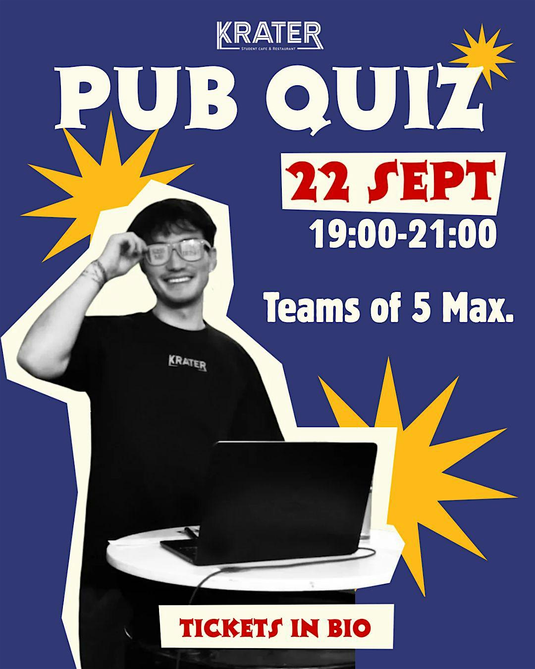 The Krater welcome back pubquiz