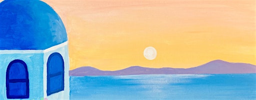 Sip & Paint at Chance & Counters Gloucester Rd, Bristol-"Santorini Sundown"