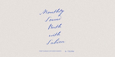 November Monthly Sound Bath with Sabira