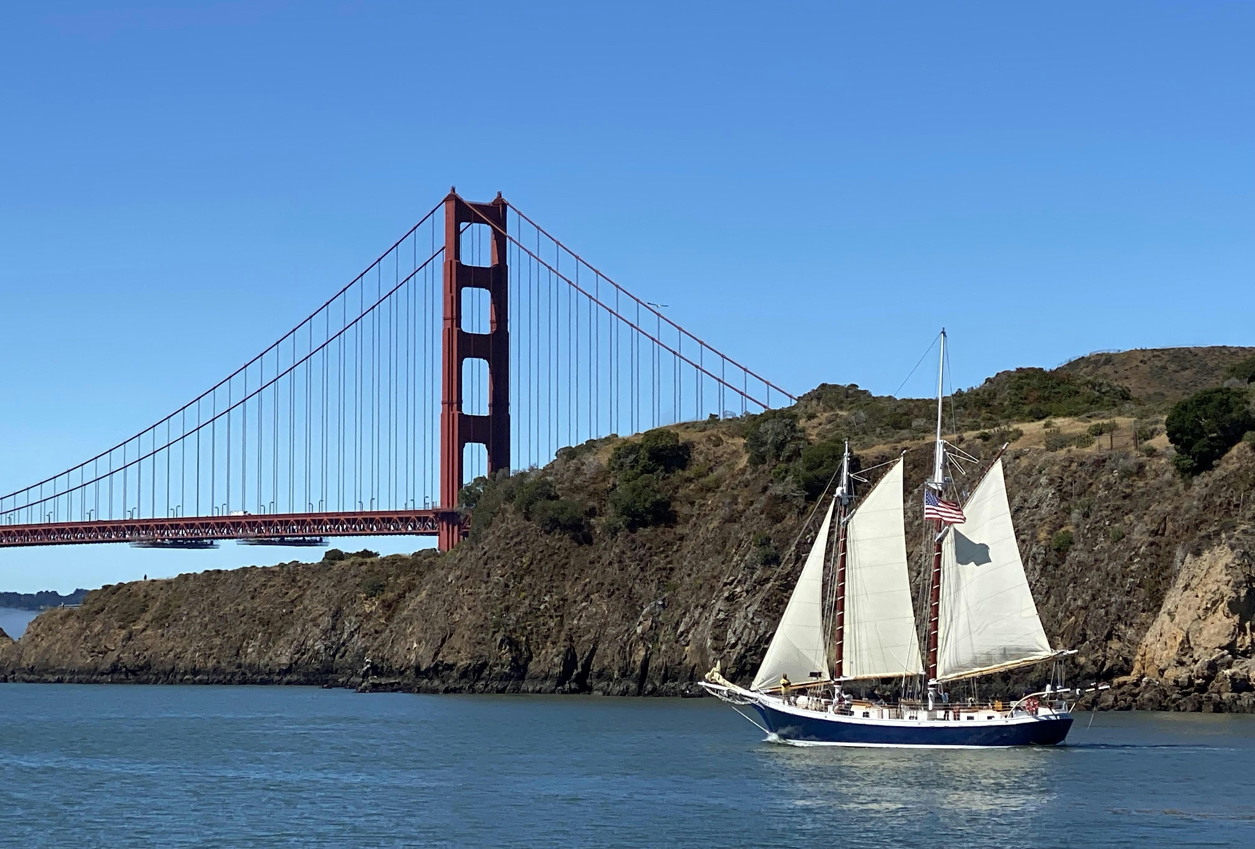 Wildlife Sail under the Golden Gate Bridge - Schooner Freda B 2026