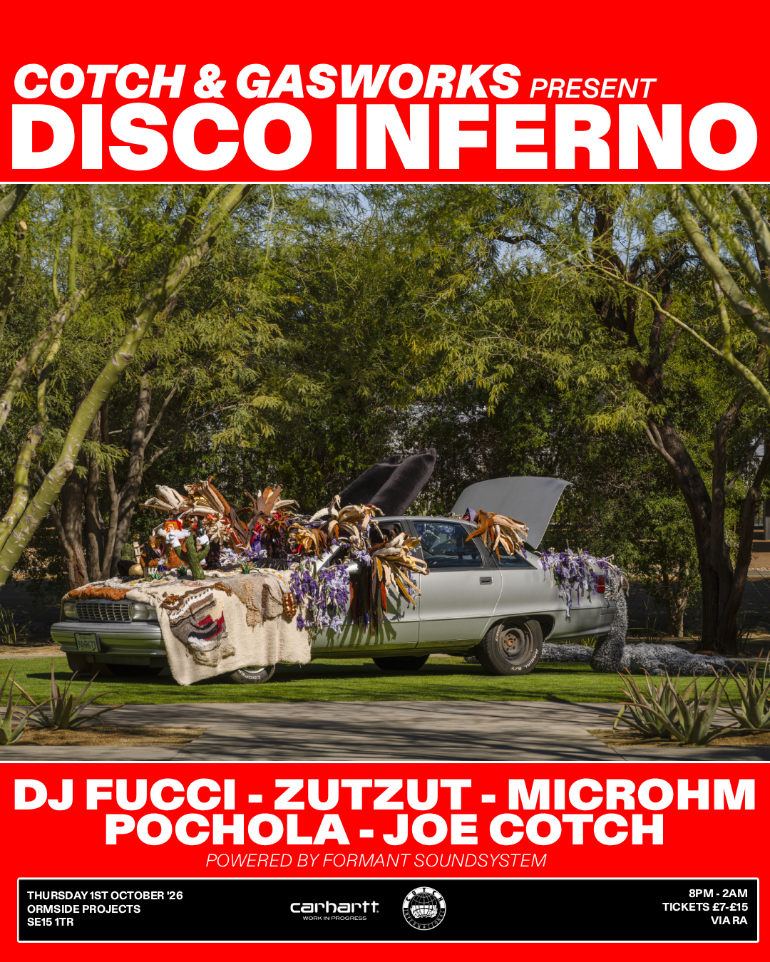 COTCH x Gasworks Gallery present: Disco Inferno with DJ Fucci, Zutzut, Microhm, Pochola