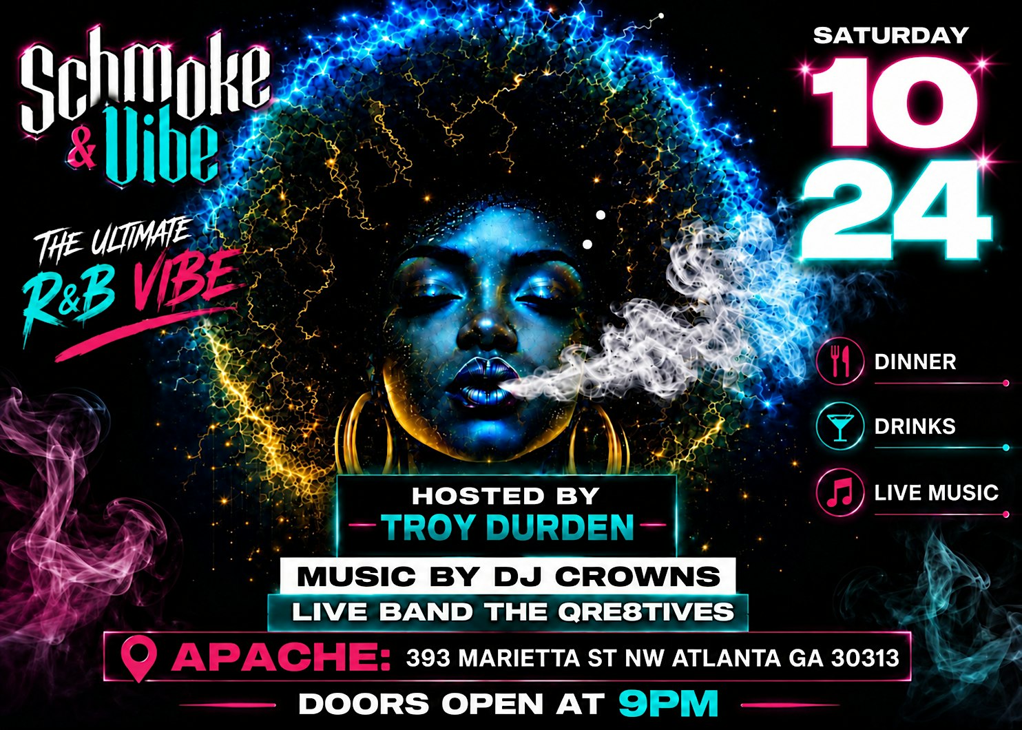 Schmoke N Vibe   " An Elevated Dinner and Live R&B Music Experience    "