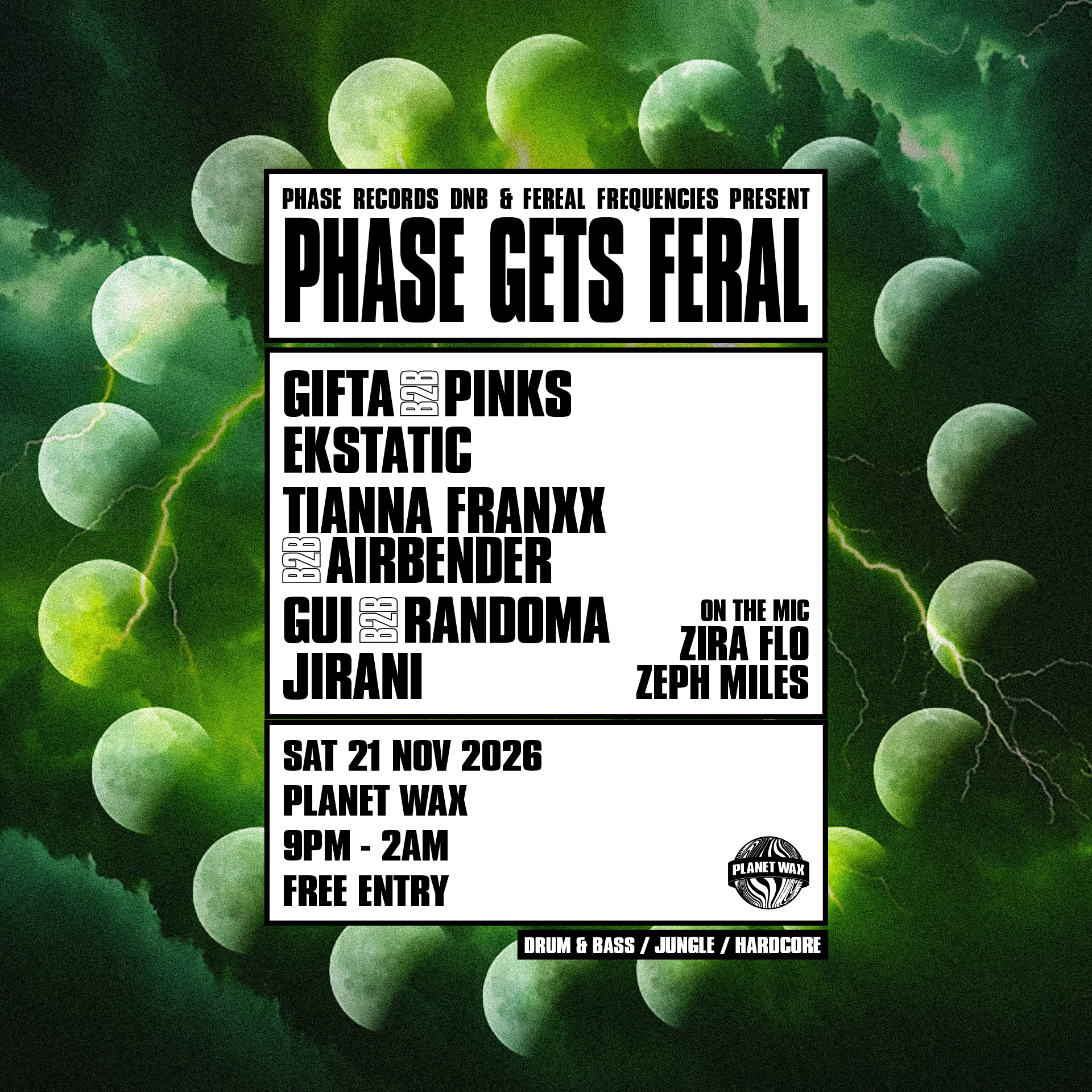 Phase Records DNB x Feral Frequencies present: Phase Gets Feral