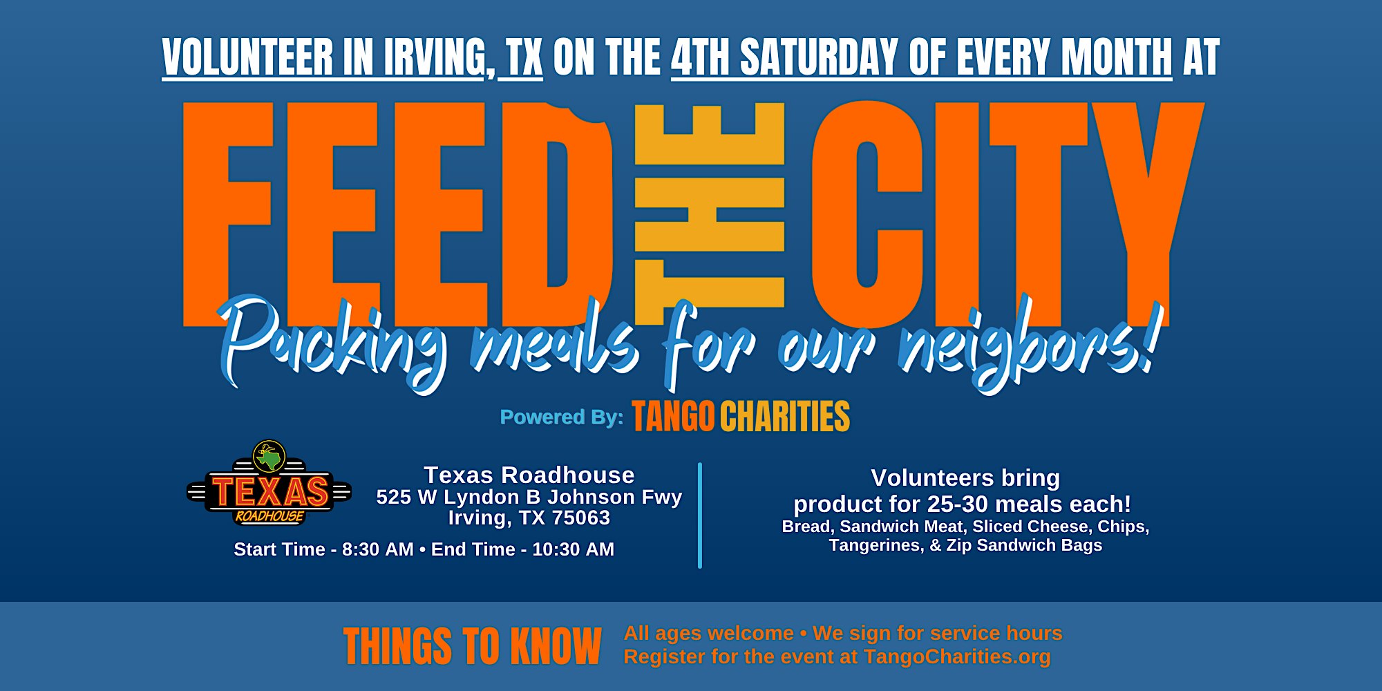 Feed The City Irving: Making Meals for People In Need
