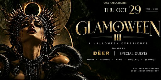 G8 x Hafla Habibi presents  Glamoween III @ Madarae SF