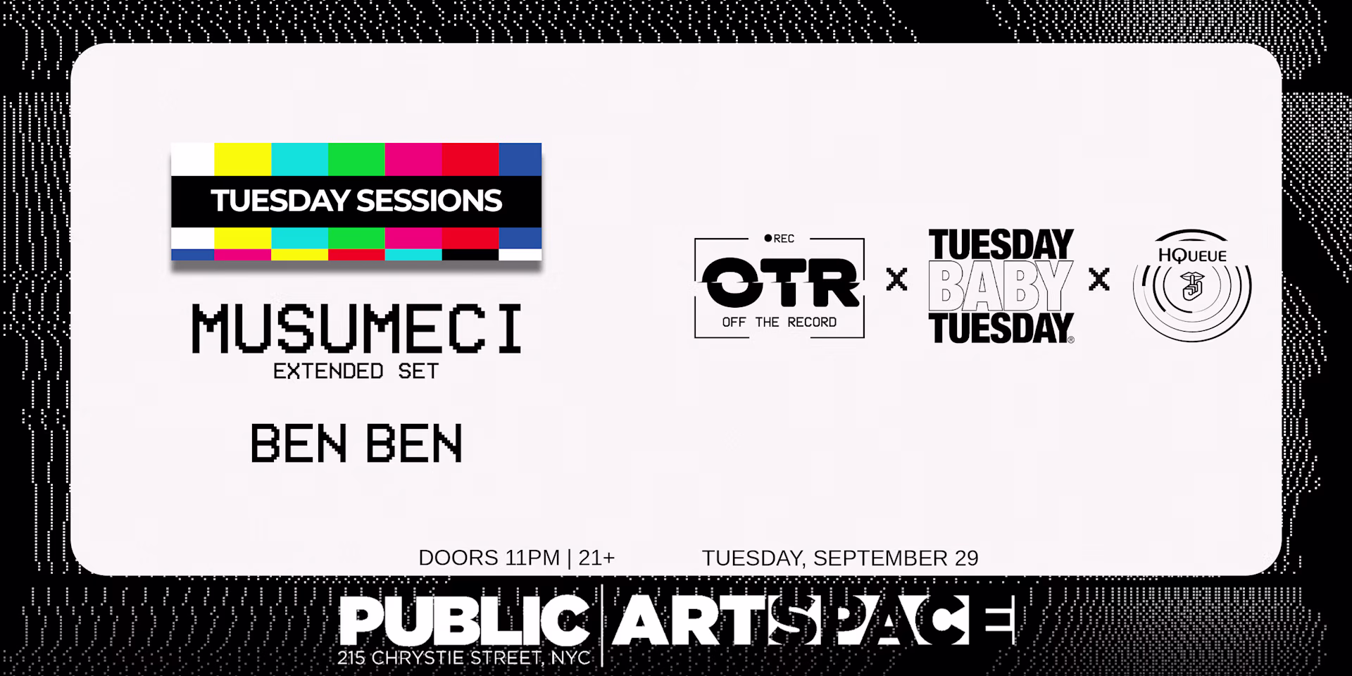 Off The Record Tuesday Sessions At Public Hotel 092926