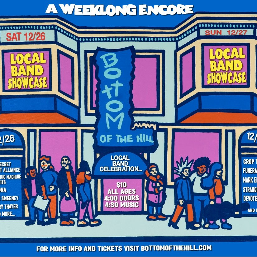 Local band showcase, featuring Crop Top, Funeral Cake, Mark Eitzel, and many more...