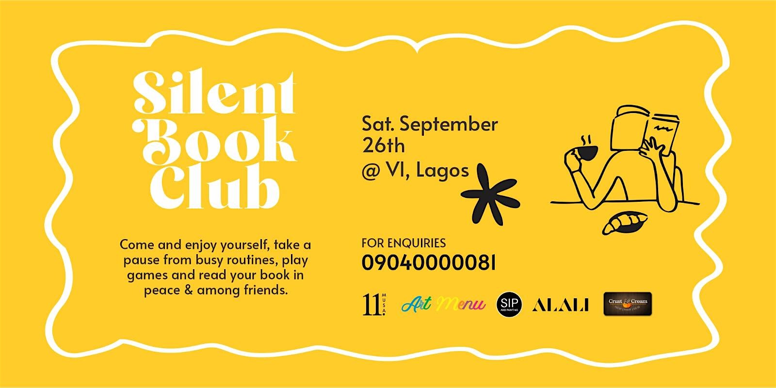 Silent Book Club  VI: Victoria Island Lagos (Sept Edition)