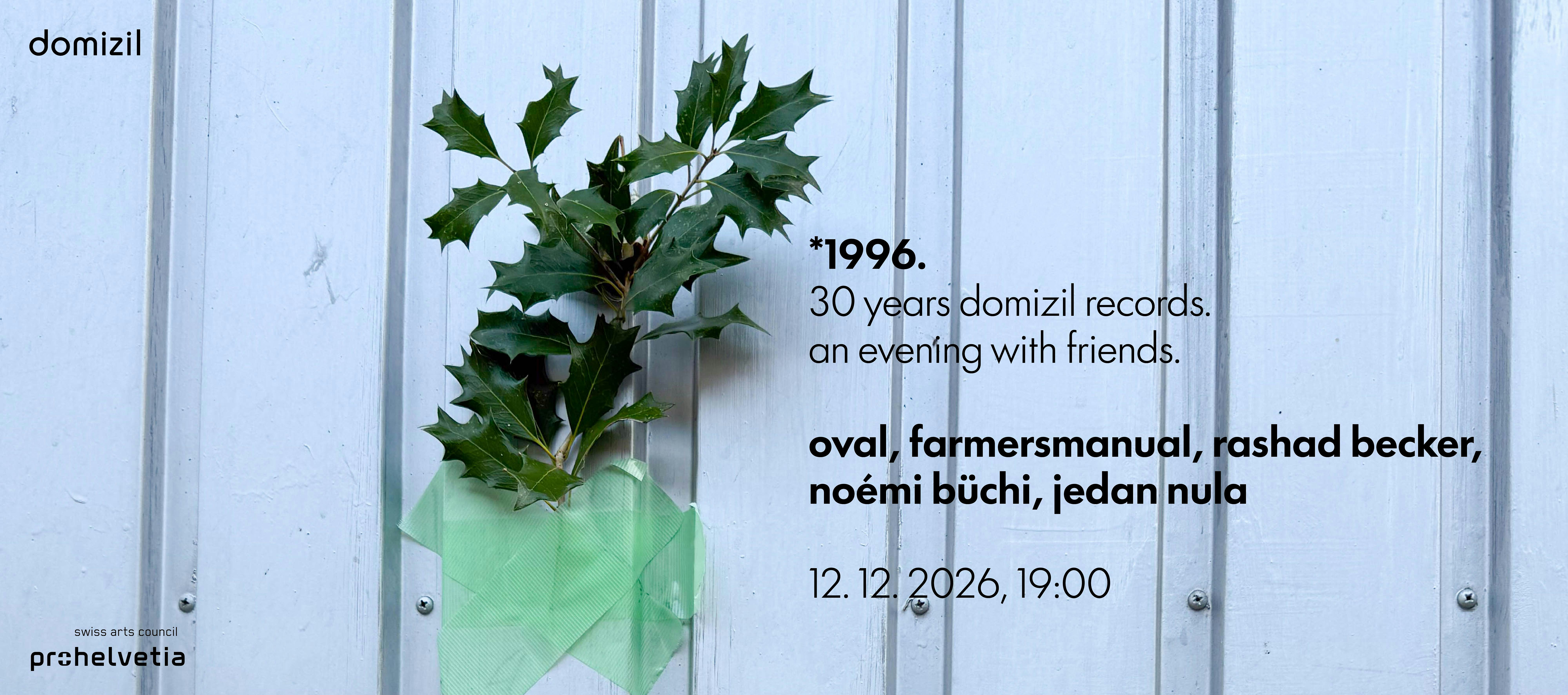 30 Years domizil records. Evenings with friends: silent green