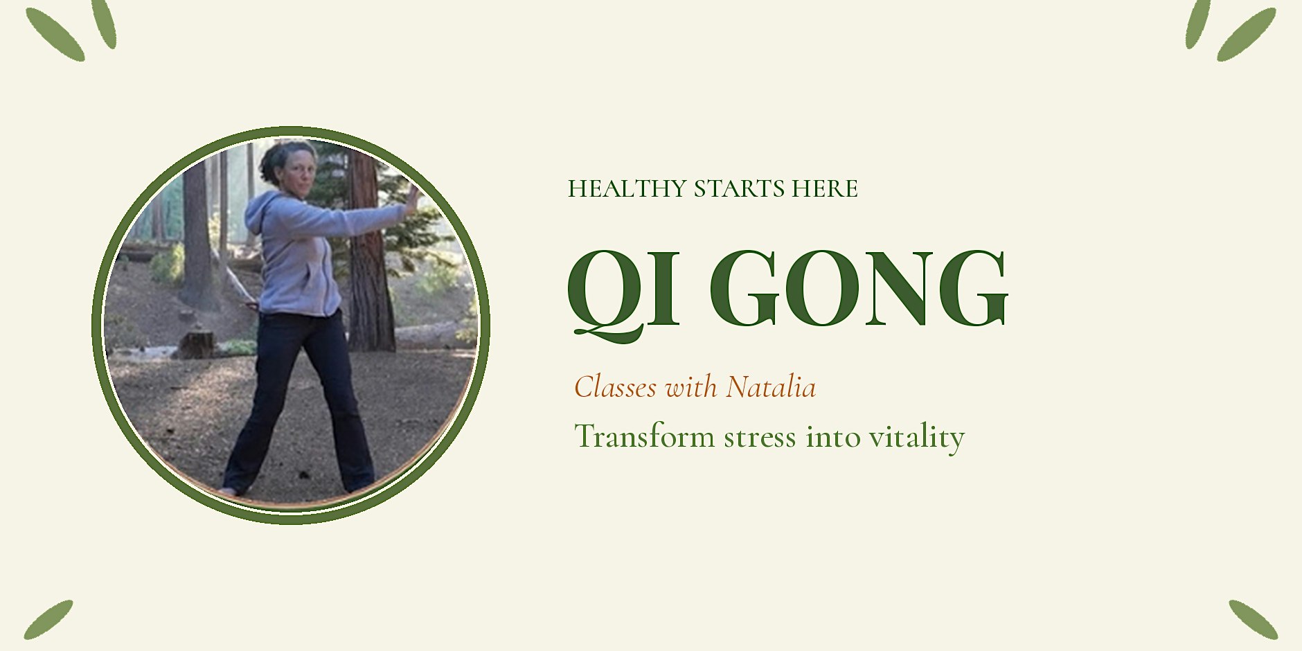 Tuesday Noon  Transform Stress into Vitality with Qi Gong