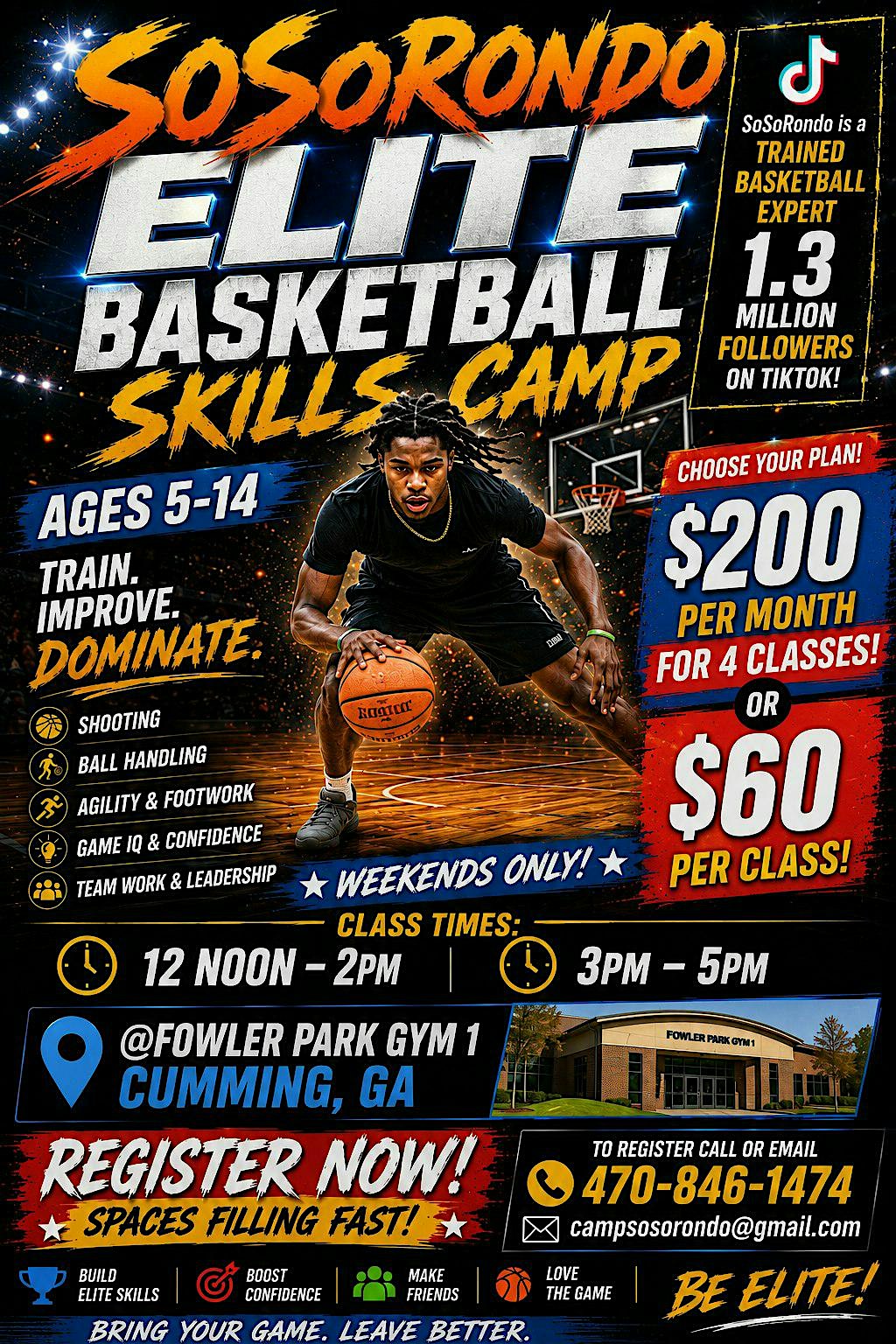 SoSoRondo Elite Basketball Skills Program