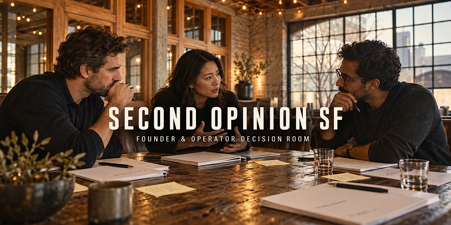 Second Opinion SF: Founder & Operator Decision Room