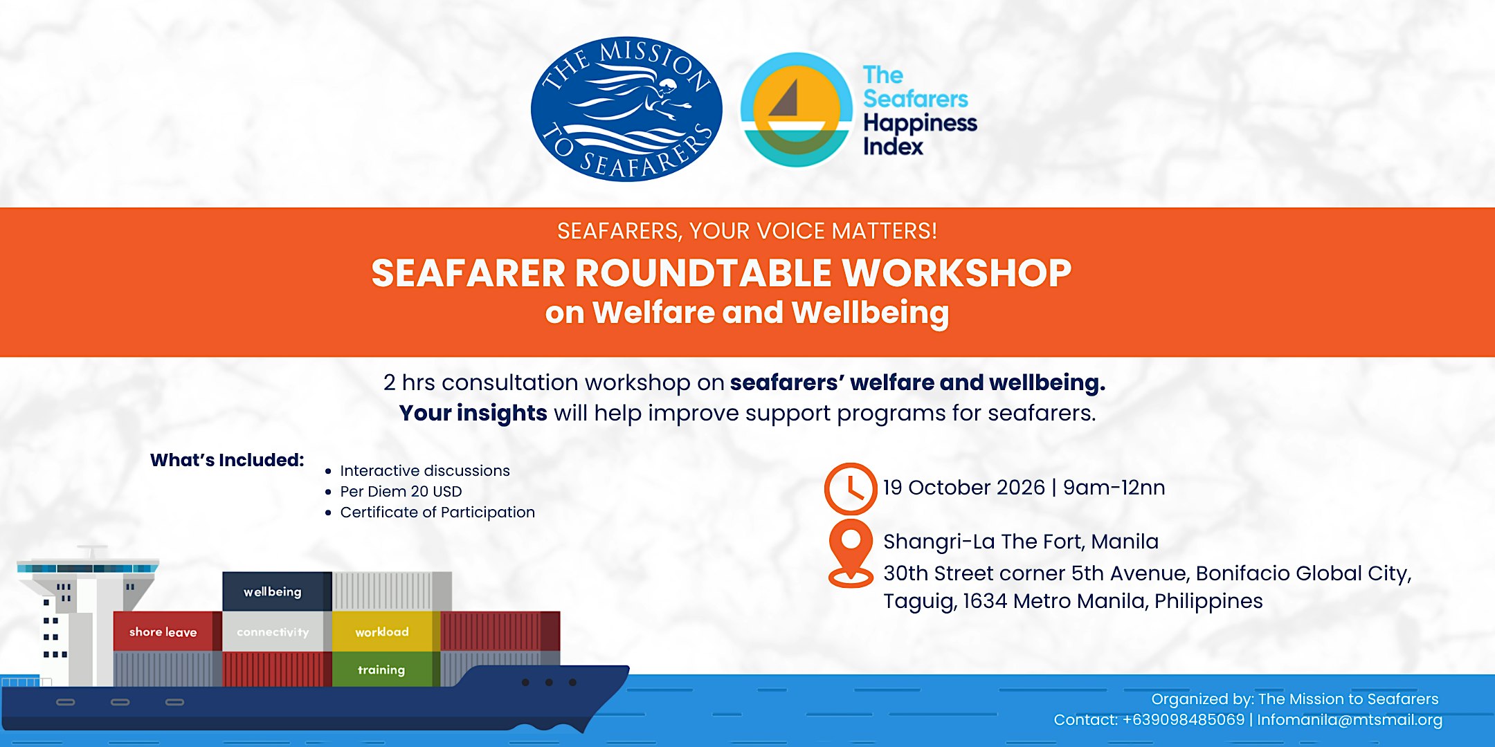 Seafarer Roundtable Workshop on Welfare and Wellbeing - 2026
