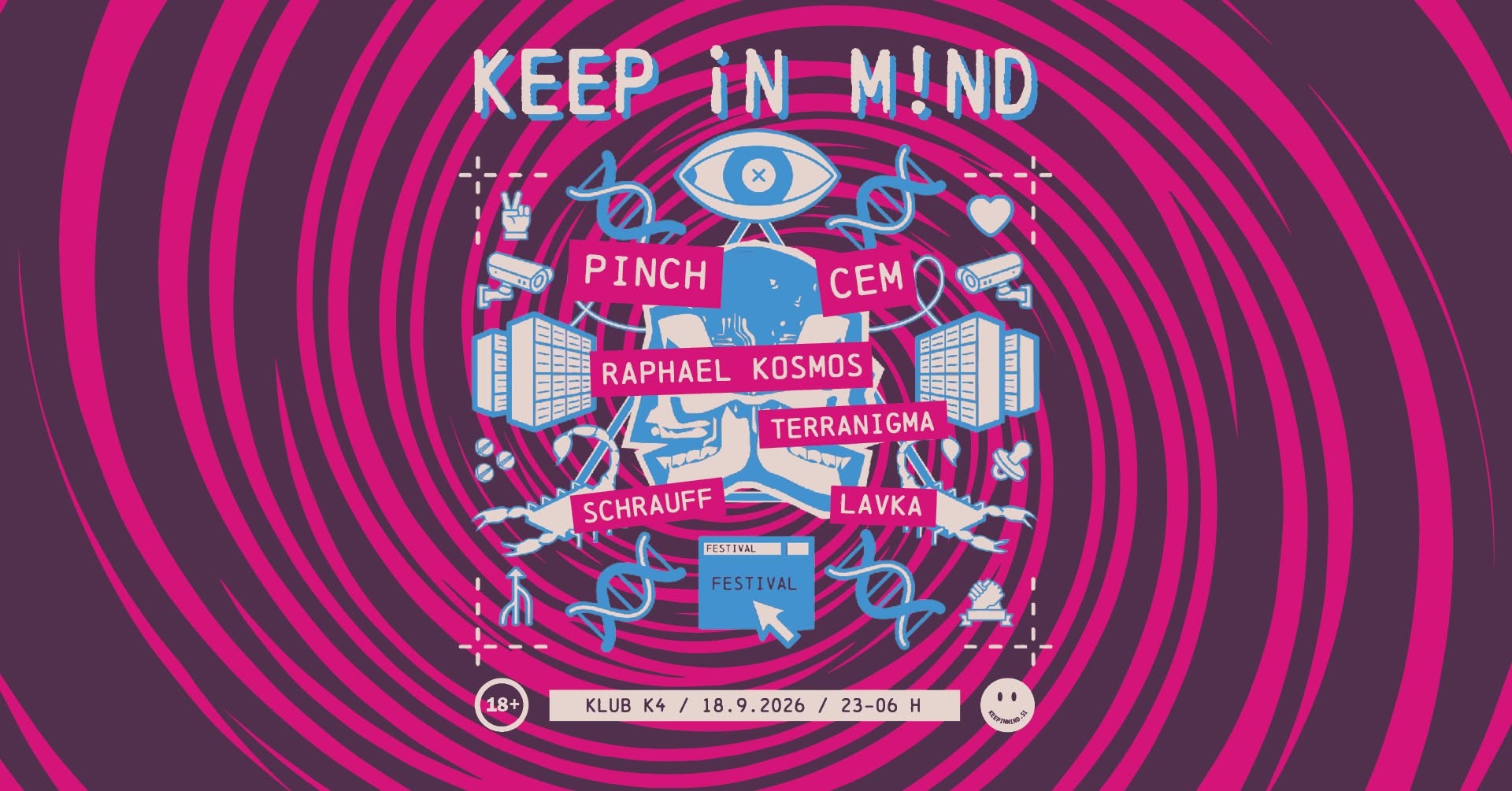 Keep in Mind Festival: Pinch (UK), CEM (DE), Raphael Kosmos (CZ)