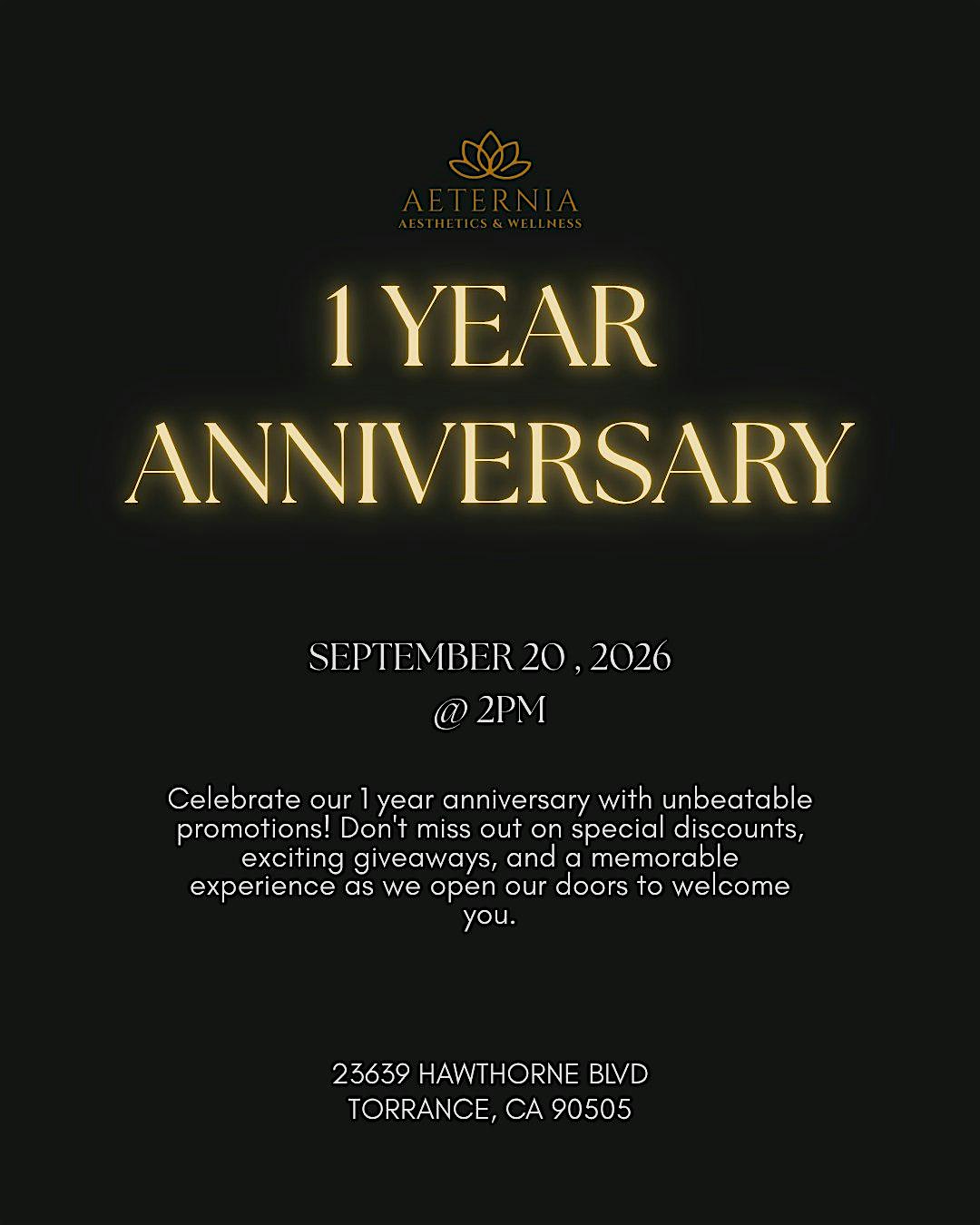 AETERNIA'S 1 YEAR ANNIVERSARY!