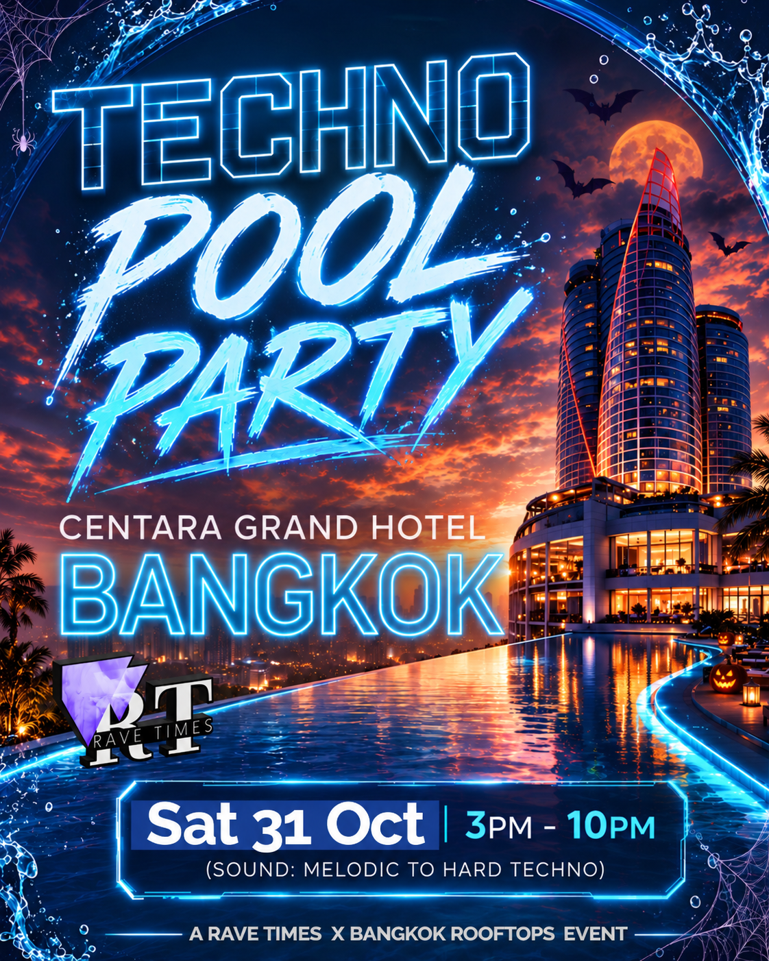 Halloween Techno Pool Party - Centara Grand Hotel (Central World), by Rave Times