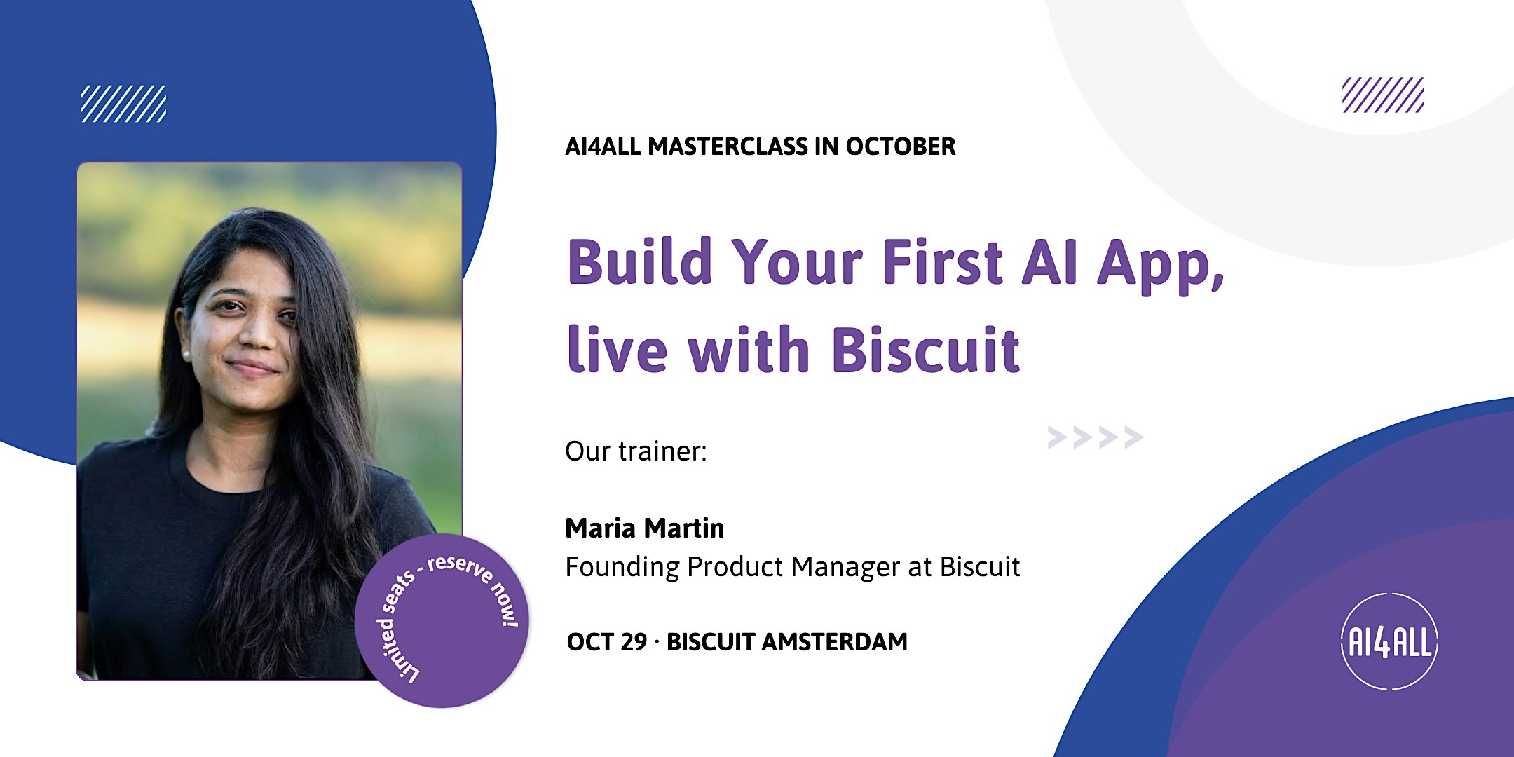 AI4ALL Masterclass: Build Your First AI App, live with Biscuit