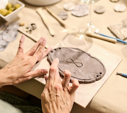 Taller de cerámica en Gràcia, pruebe Nerikomi
