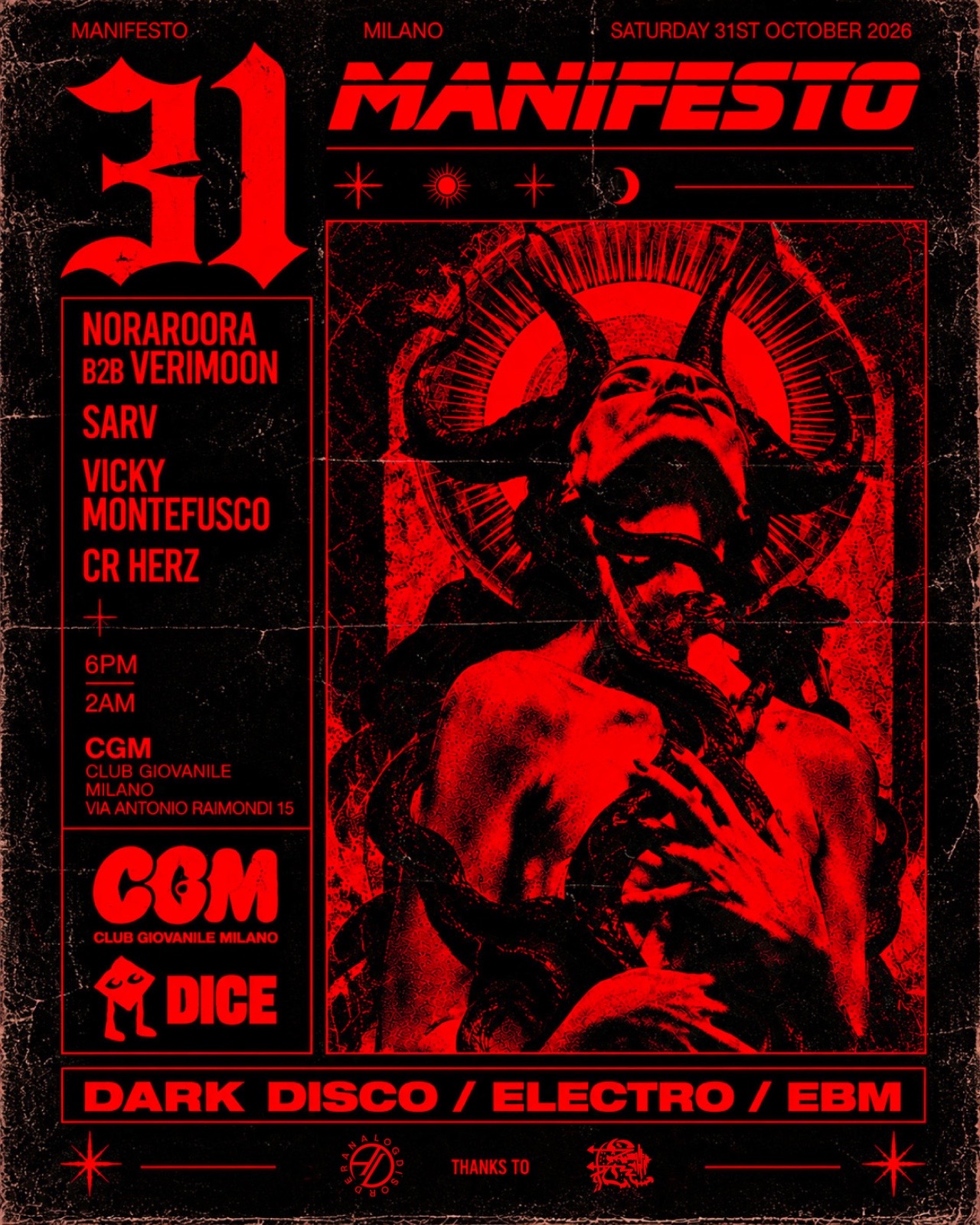 Manifesto Halloween CGM - Darkdisco - EBM - electro