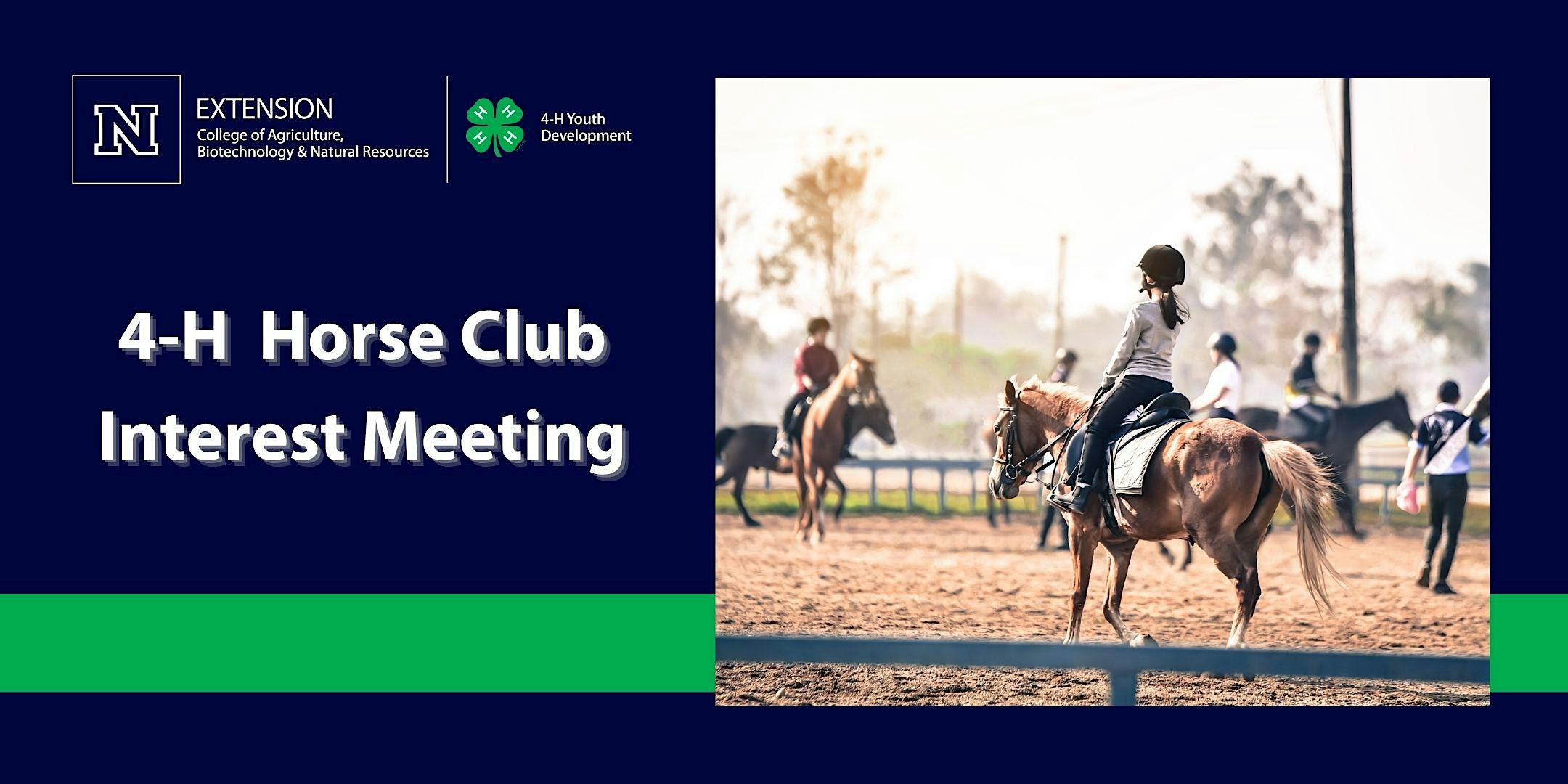 4-H Horse Interest Club Meeting