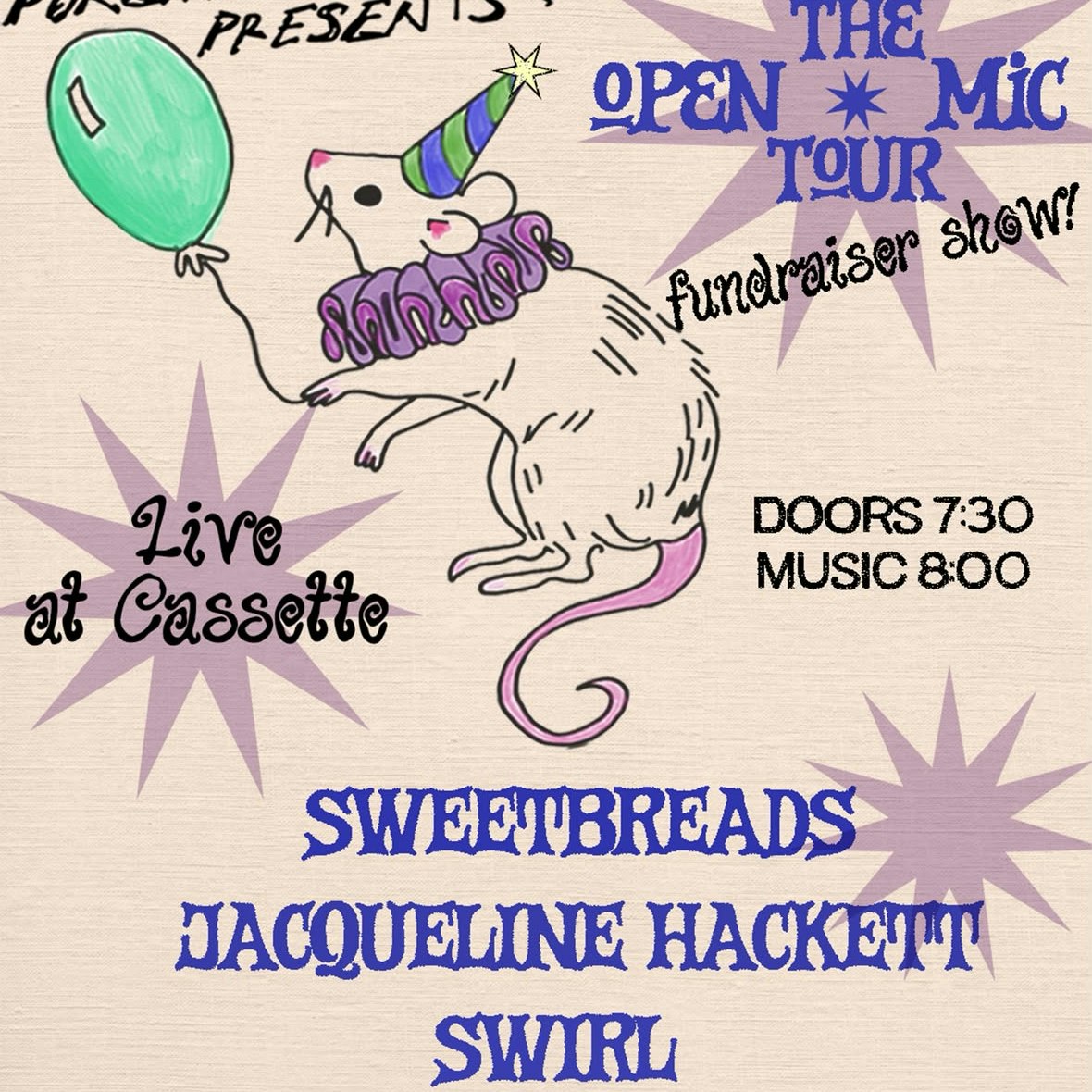 PORCHLIGHT PRESENTS: SWEETBREADS, JACQUELINE HACKETT, SWIRL