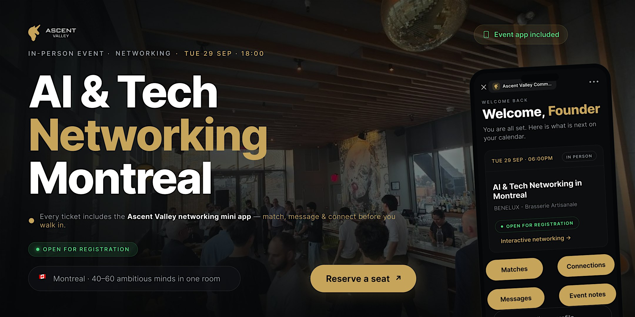 AI & Tech Networking Event in Montreal by Ascent Valley