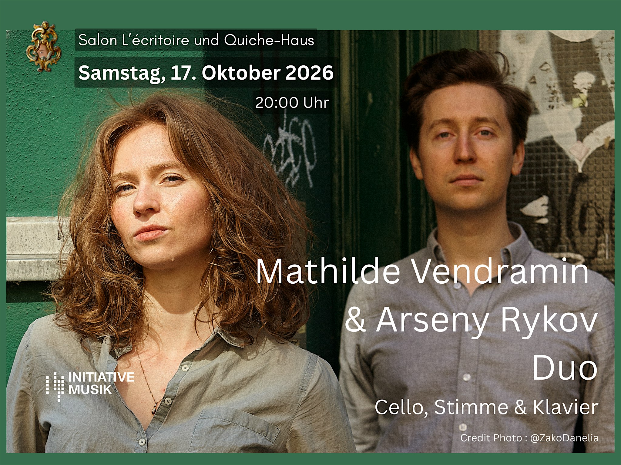 Mathilde Vendramin und Arseny Rykov Duo, Cello,  Stimme und Klavier