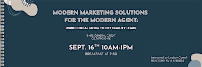 3 Hour General Credit - Modern Marketing Solutions for the Modern Agent