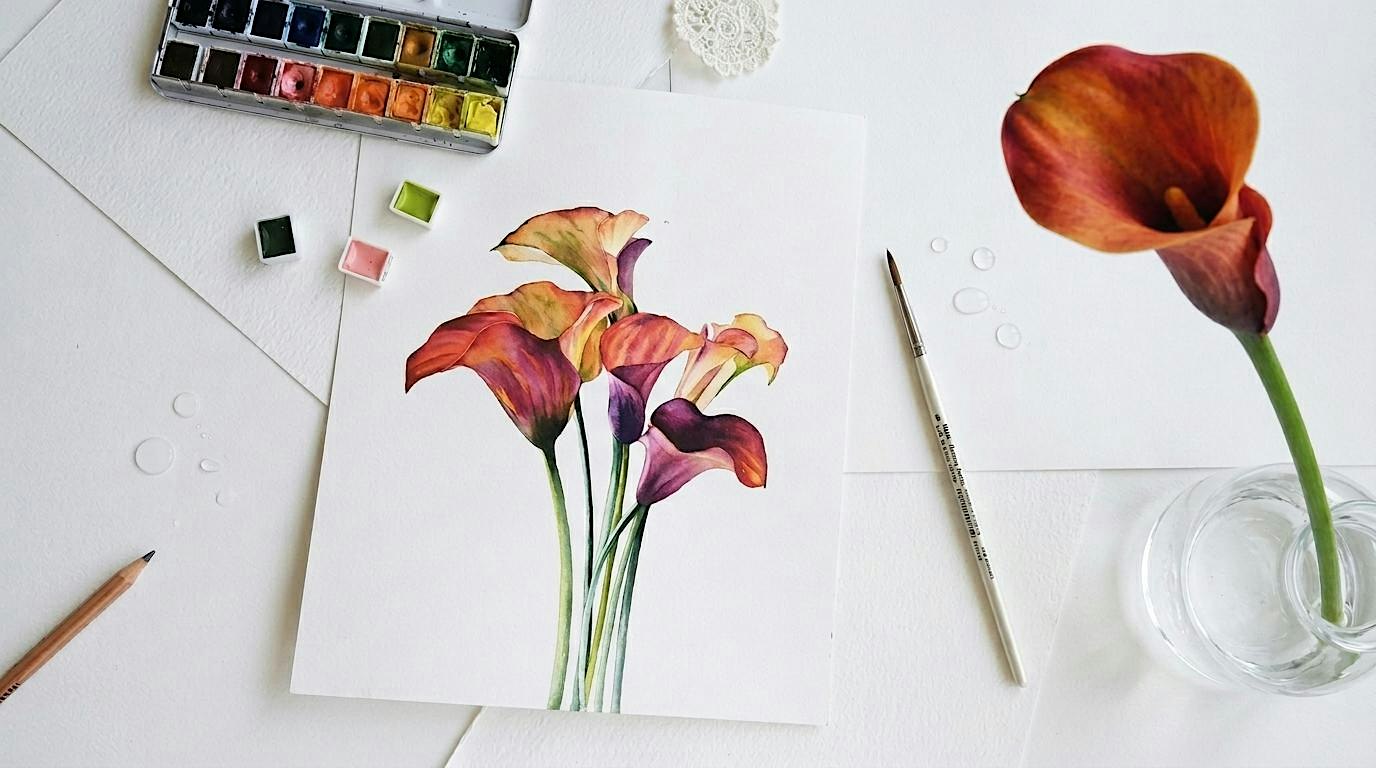 Flower Painting: Art Therapy Session