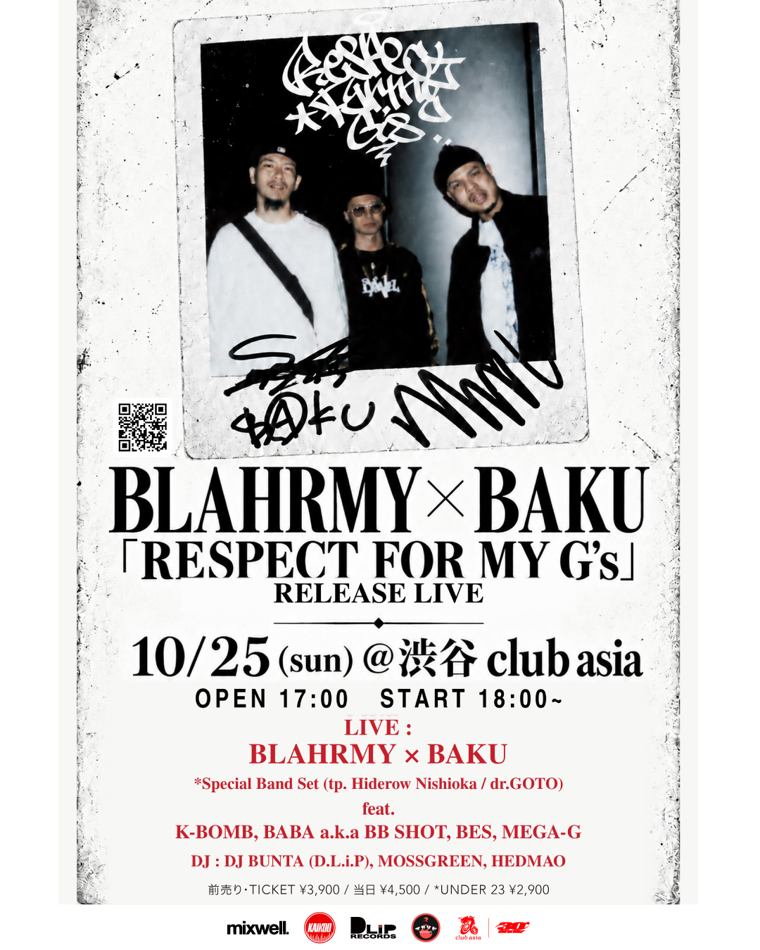 BLAHRMY × BAKU 『RESPECT FOR MY G's』 RELEASE LIVE in asia