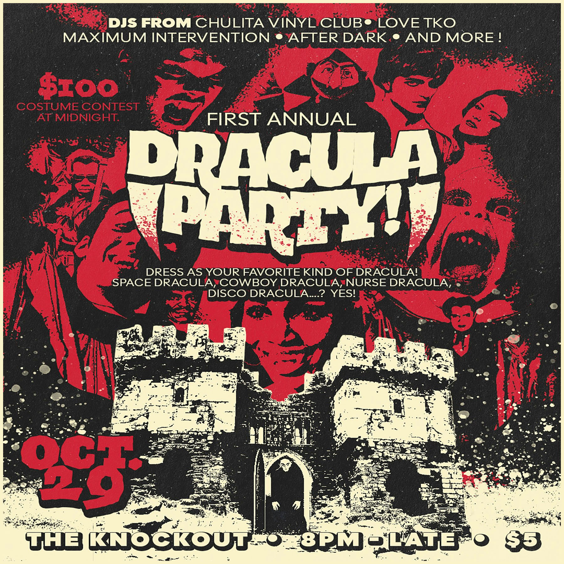 THE KNOCKOUT PRESENTS THE FIRST ANNUAL DRACULA PARTY!!