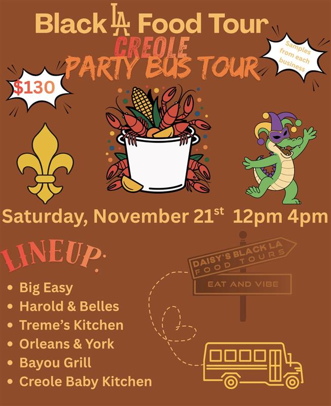 Creole Party Bus Food Tour