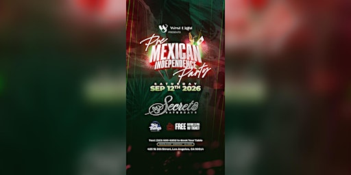 Pre Mexican Independence Party! Secreto Saturdays at West Eight (Reggaeton/Hip Hop/Top 40!)(Free Before 11pm)