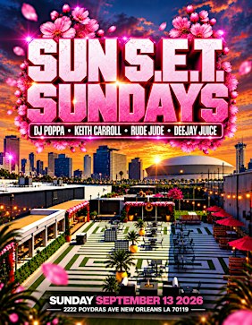 SUNSET SUNDAY EVENING TEMPTATION @ THE GARDEN EVERY SUNDAY