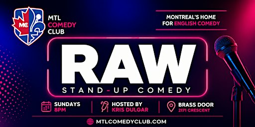 English Comedy Club Montreal | RAW at Brass Door