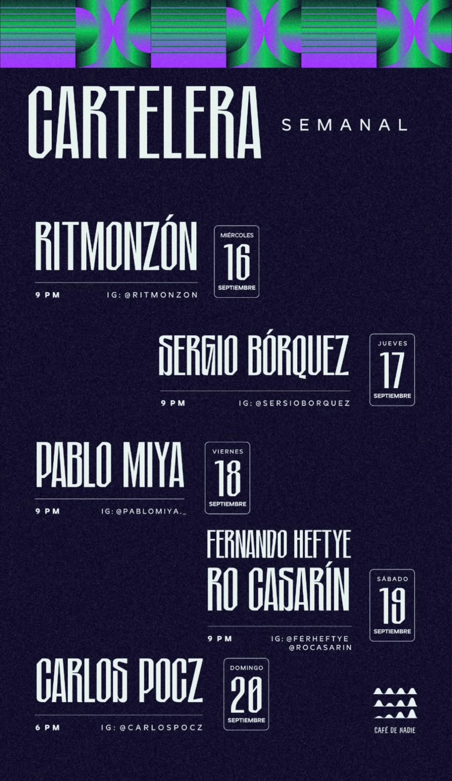 Cartelera Semanal