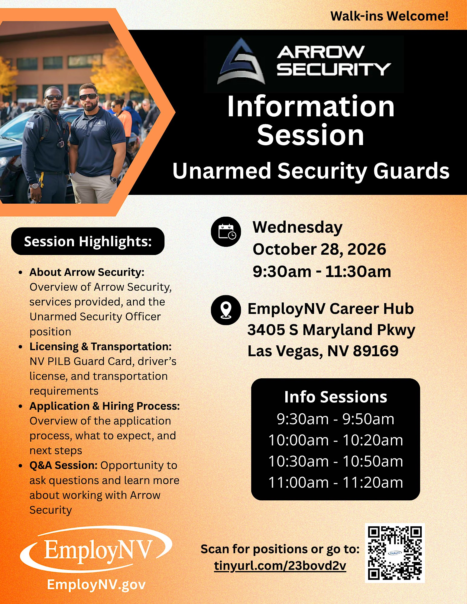 Arrow Security Info Session - Las Vegas
