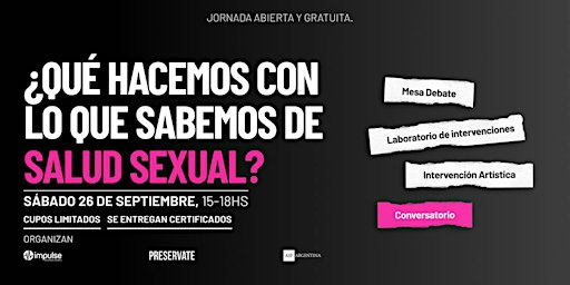 ¿QUÉ HACEMOS CON LO QUE SABEMOS SOBRE SALUD SEXUAL?
