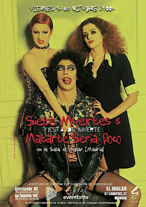 Fiesta Mortal Punk con SIETE MUERTES y MATARTE SERIA POCO