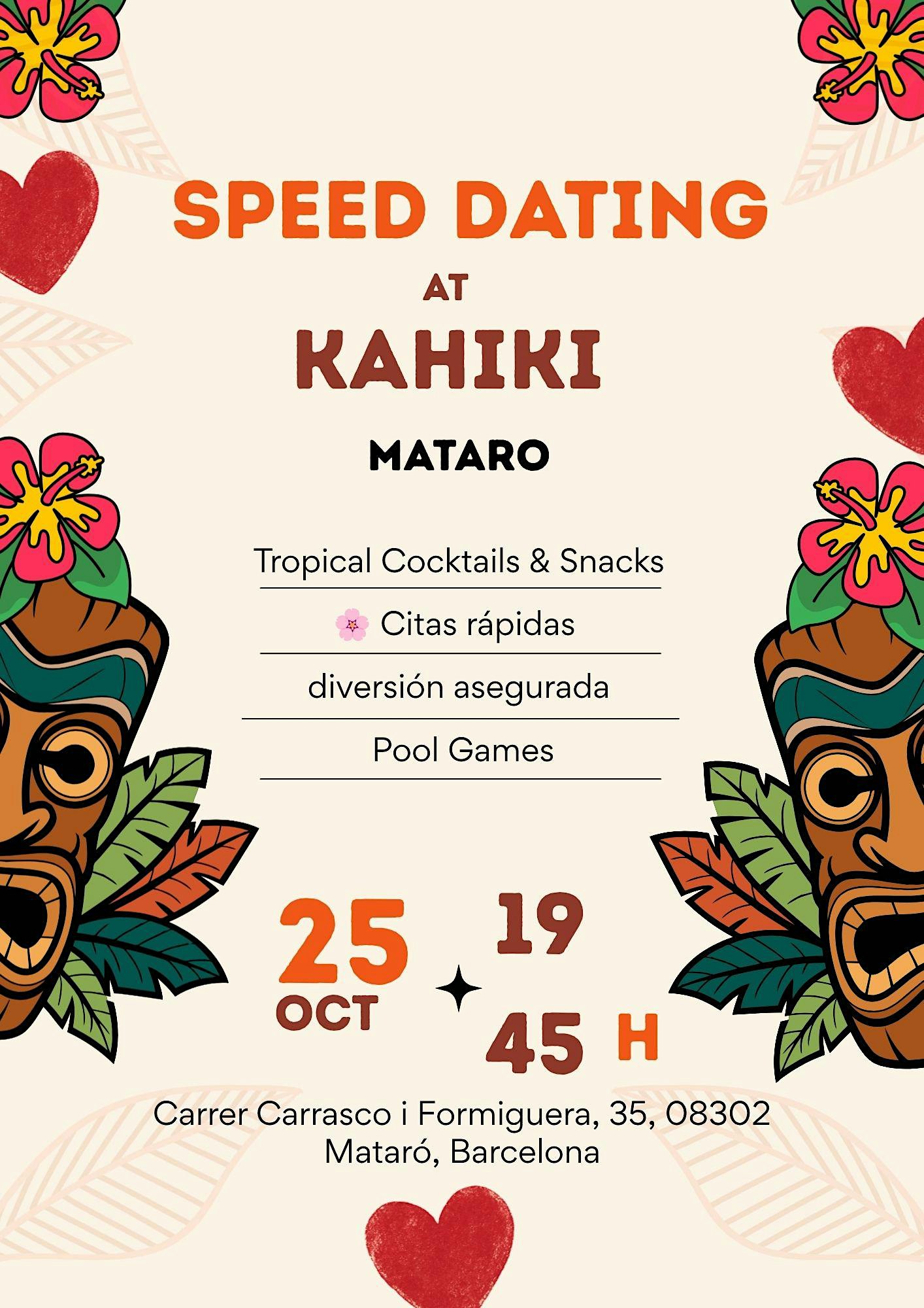 FIRST DATES EXPRESS (30-45) in Mataro  at KAHIKI BAR