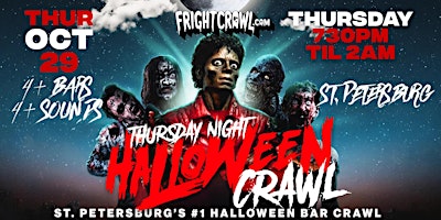 The Fright Crawl | St. Petersburg Halloween Bar Crawl 2026 | Thurs, Oct. 29