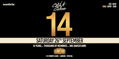 Catch A Groove - 14th Birthday Party - Sat 26th Sept 2026
