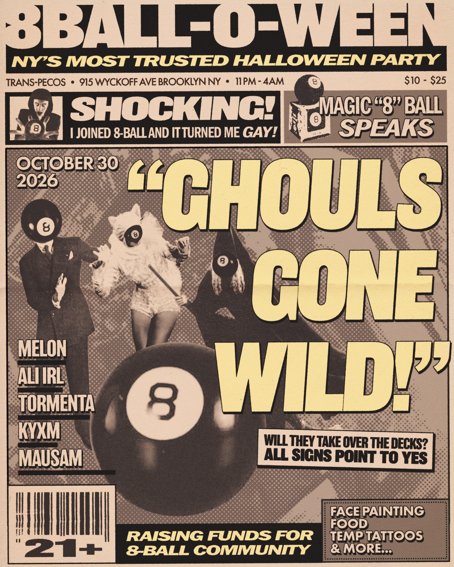 GHOULS GONE WILD: 8-BALL-O-WEEN