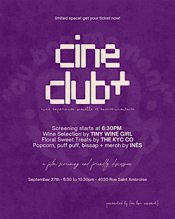 Au Bon Moment: CINÉCLUB*, third edition